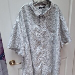 f Synergy Button Down Short Sleeve Casual Shirt Size 5X